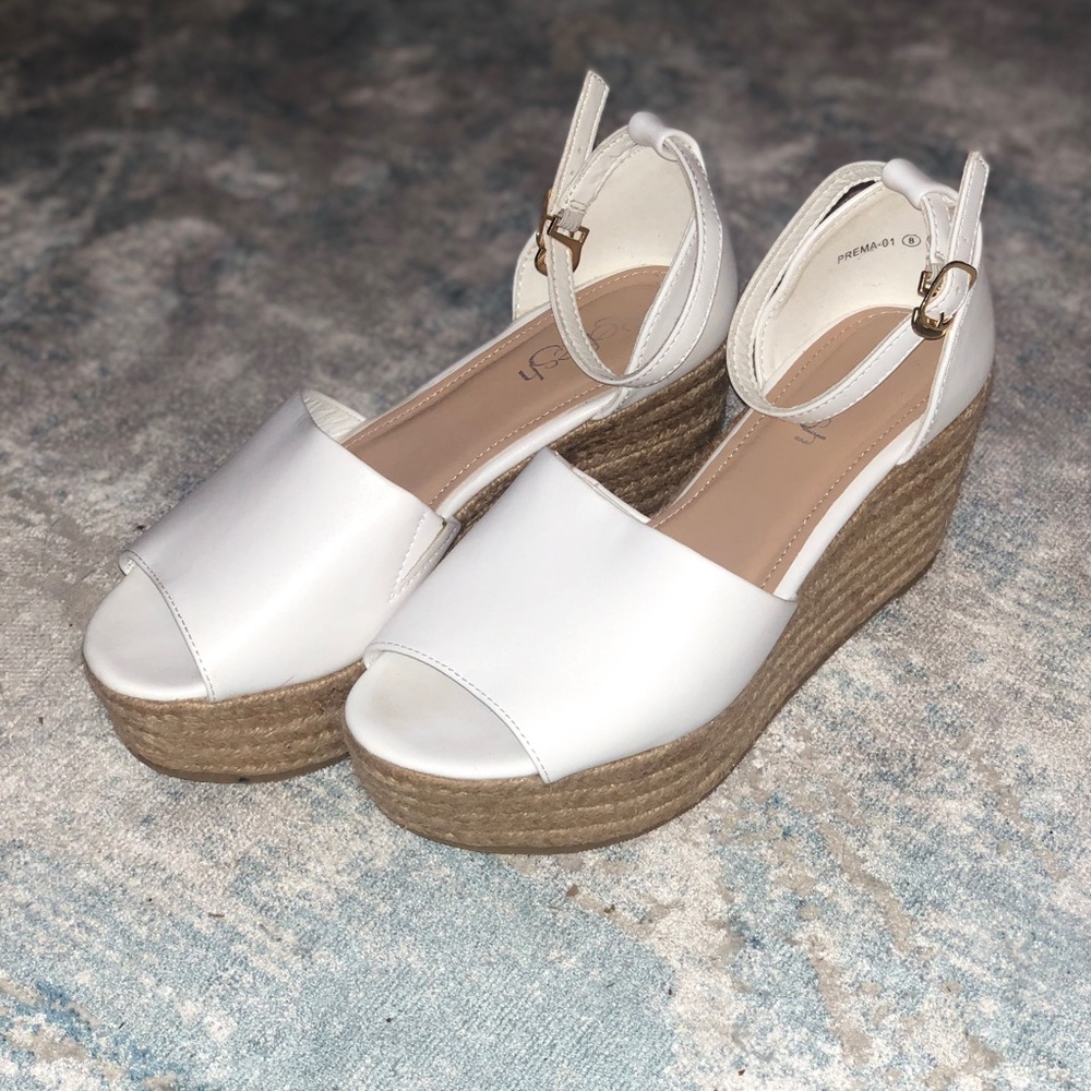 White Platform Espadrilles